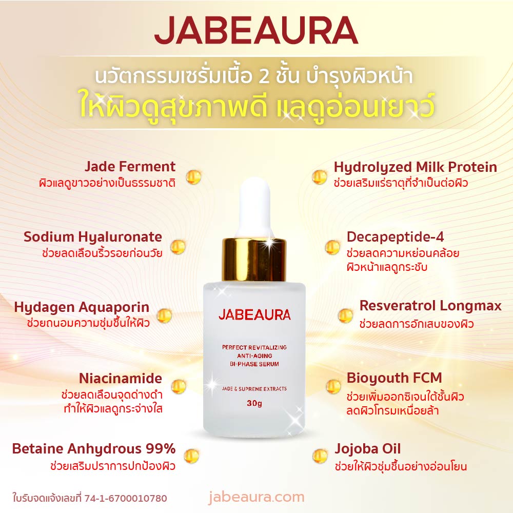 JABEAURA (เจบิวร่า) PERFECT REVITALIZING ANTI-AGING BI-PHASE SERUM