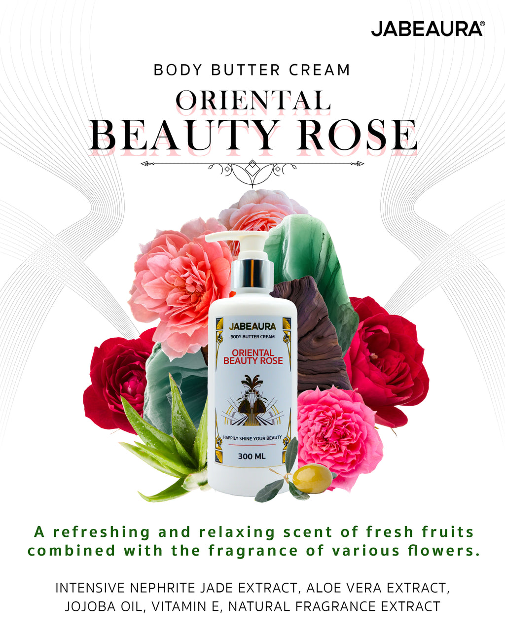 JABEAURA BODY BUTTER CREAM (ORIENTAL BEAUTY ROSE)