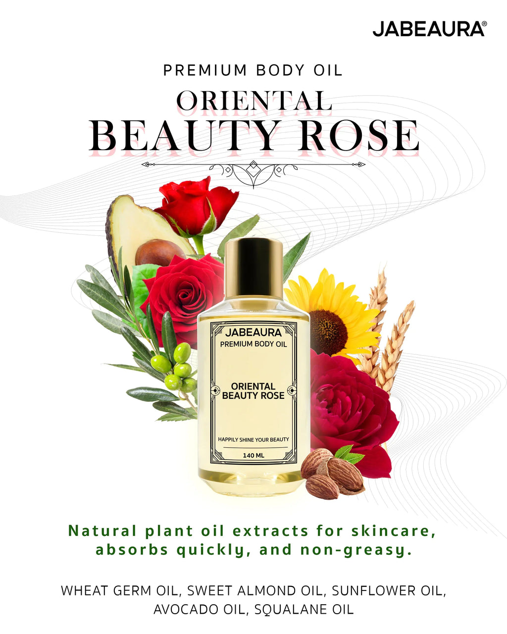 JABEAURA PREMIUM BODY OIL (ORIENTAL BEAUTY ROSE) JABEAURA