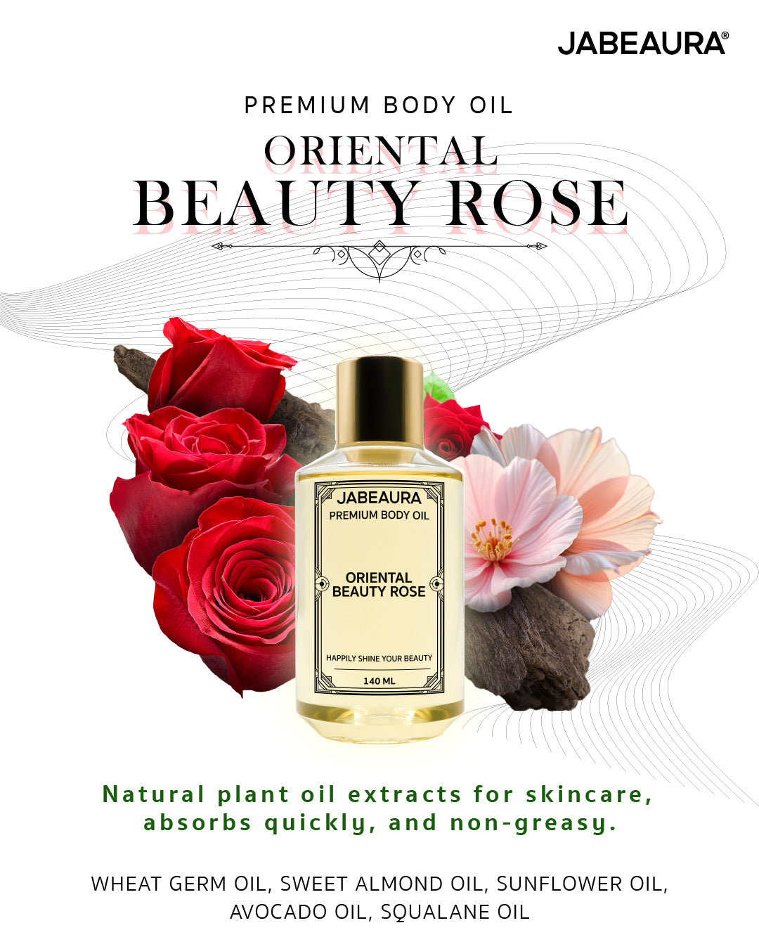 JABEAURA PREMIUM BODY OIL (ORIENTAL BEAUTY ROSE)