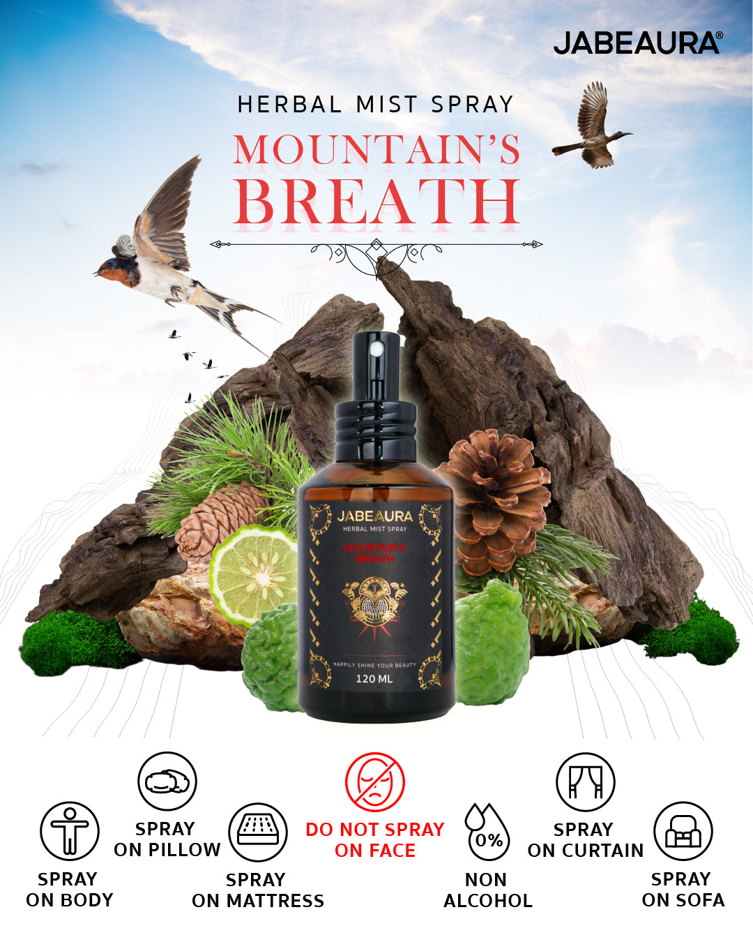 JABEAURA HERBAL MIST SPRAY (MOUNTAIN'S BREATH)