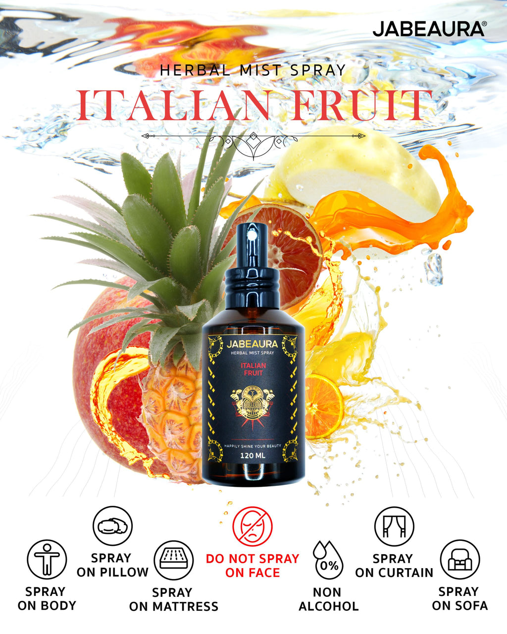 JABEAURA (เจบิวร่า) HERBAL MIST SPRAY (ITALIAN FRUIT)
