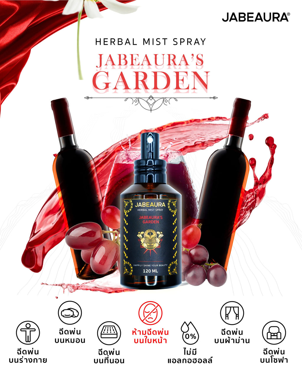 JABEAURA (เจบิวร่า) HERBAL MIST SPRAY (JABEAURA'S GARDEN)