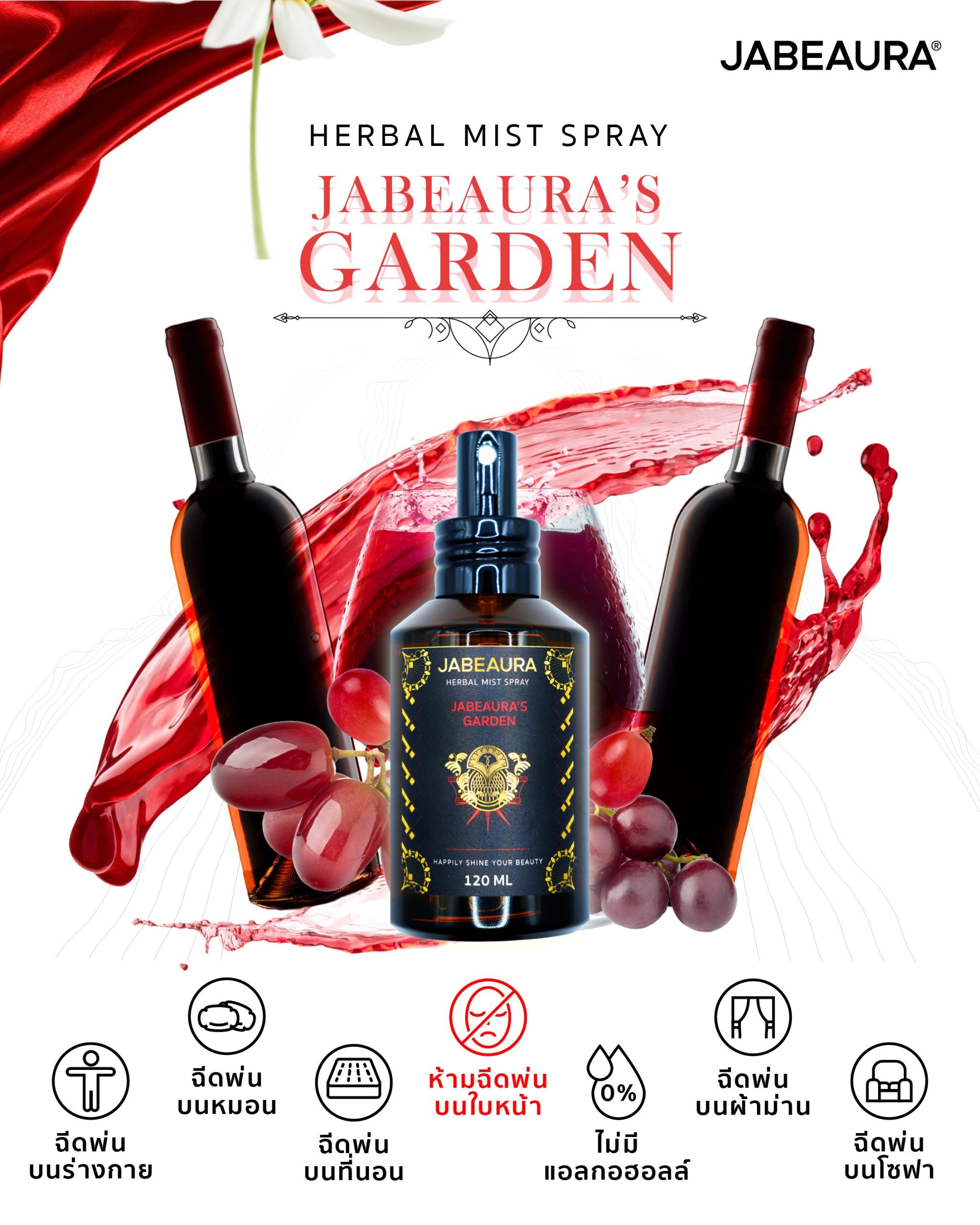JABEAURA (เจบิวร่า) HERBAL MIST SPRAY (JABEAURA'S GARDEN)