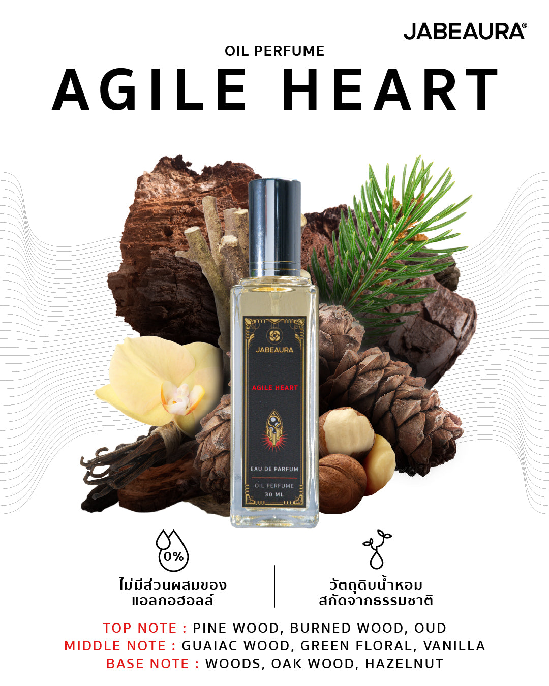 JABEAURA EAU DE PARFUM OIL PERFUME (AGILE HEART) 30 ML