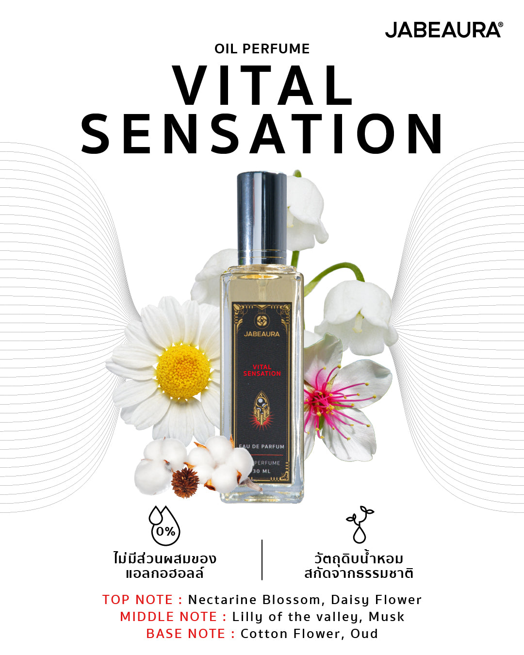 JABEAURA EAU DE PARFUM OIL PERFUME (VITAL SENSATION) 30 ML