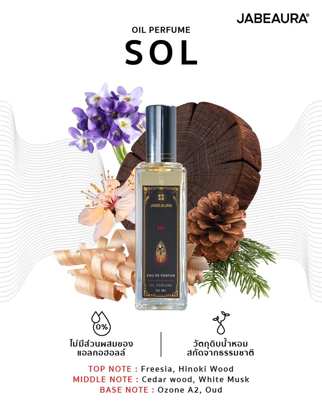 JABEAURA EAU DE PARFUM OIL PERFUME (SOL) 30 ML