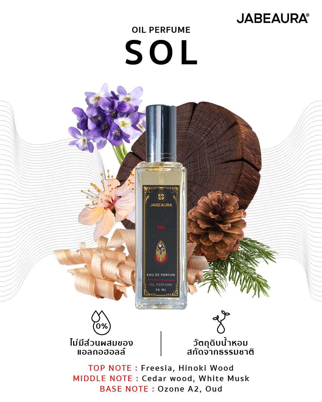 JABEAURA EAU DE PARFUM OIL PERFUME (SOL) 30 ML