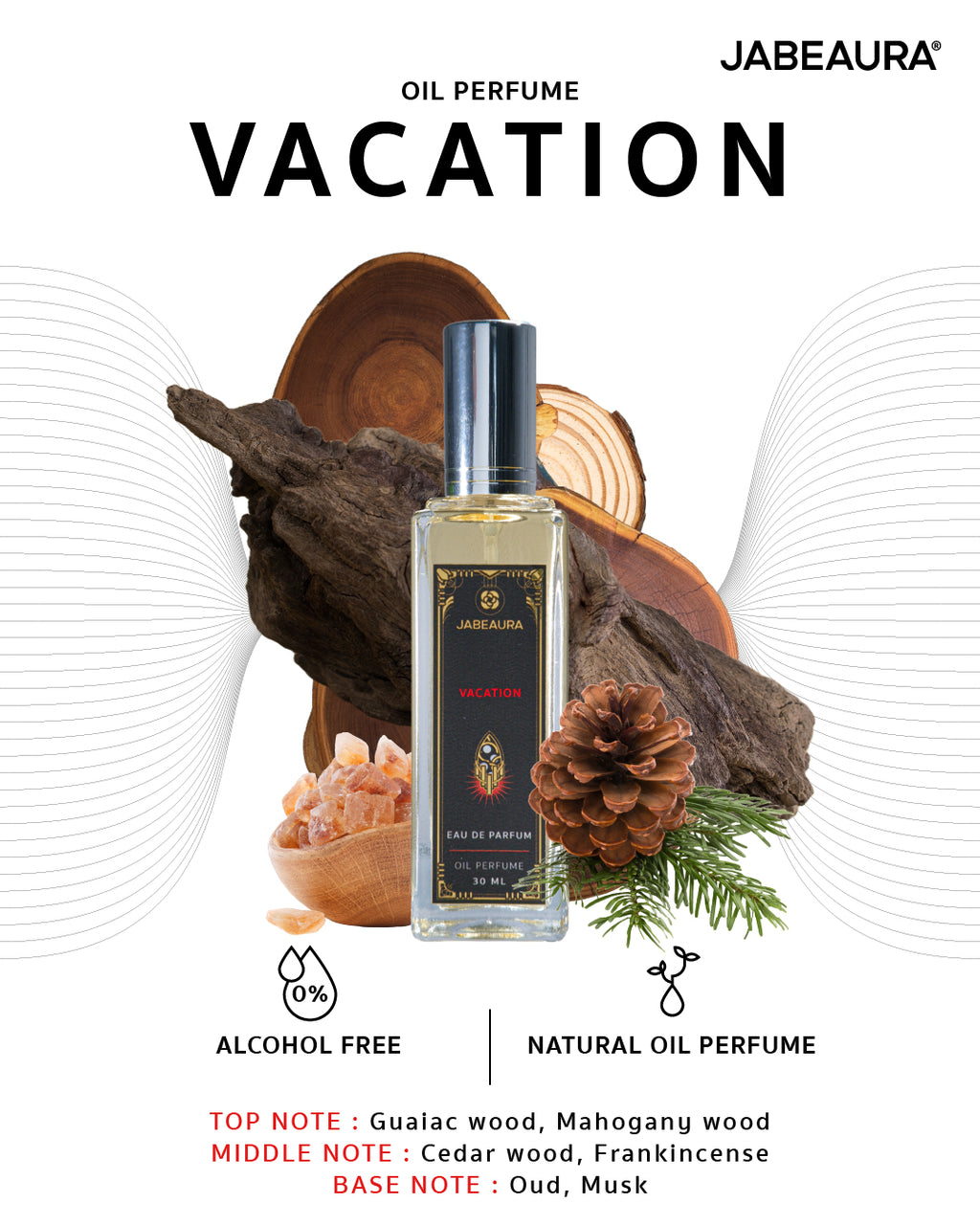 JABEAURA EAU DE PARFUM OIL PERFUME (VACATION) 30 ML