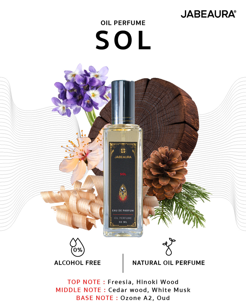 JABEAURA EAU DE PARFUM OIL PERFUME (SOL) 30 ML