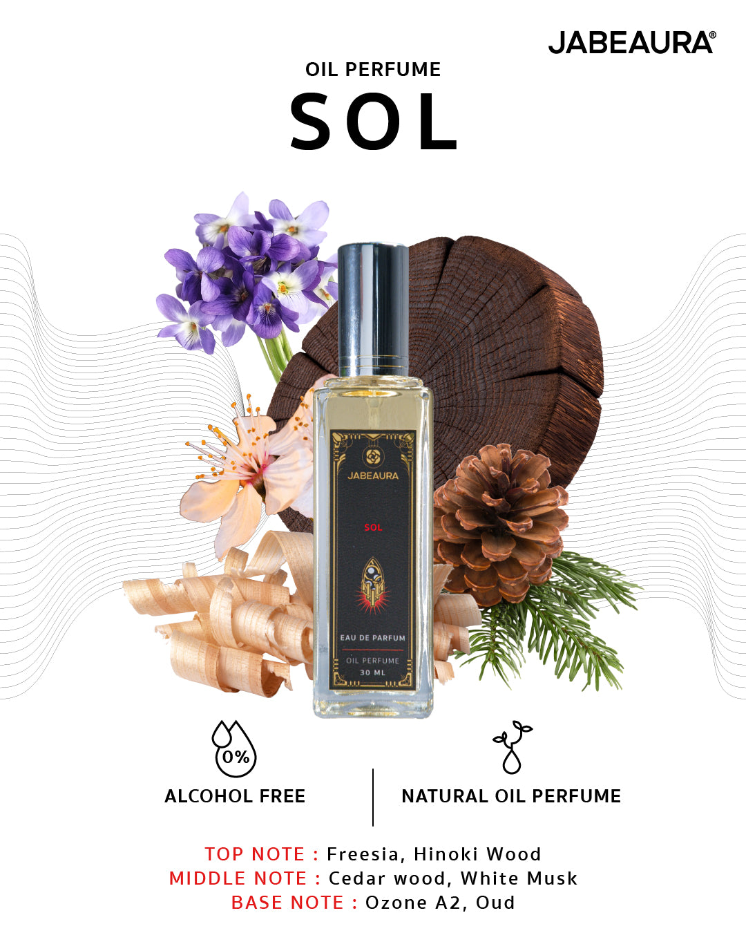 JABEAURA EAU DE PARFUM OIL PERFUME (SOL) 30 ML