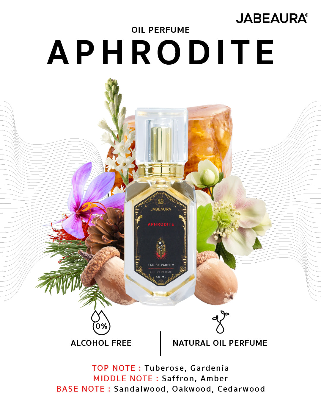 JABEAURA EAU DE PARFUM OIL PERFUME (APHRODITE) 50 ML