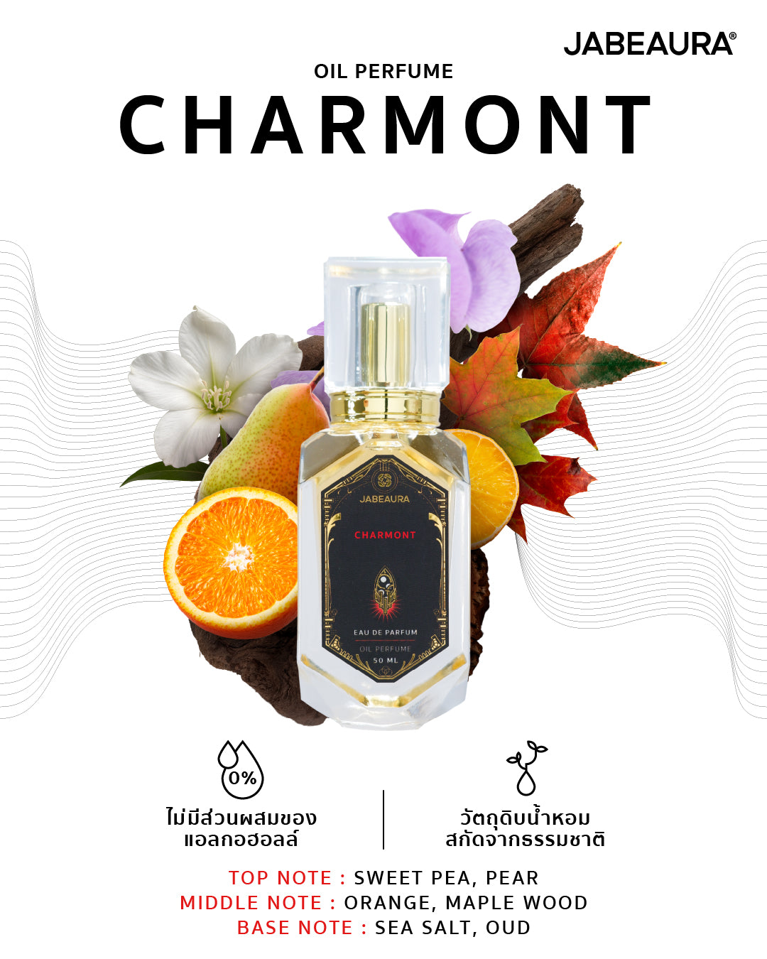 JABEAURA EAU DE PARFUM OIL PERFUME (CHARMONT) 50 ML
