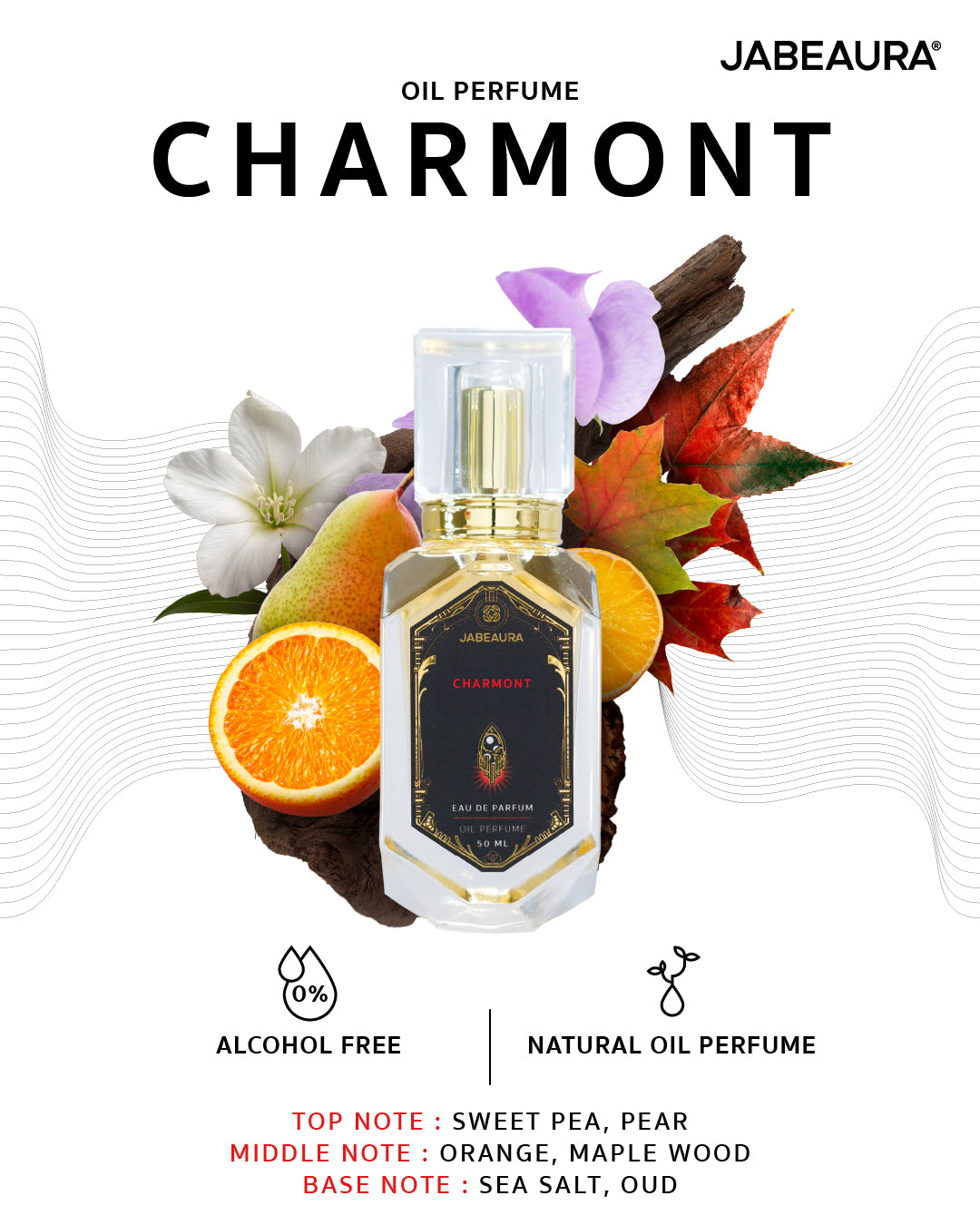 JABEAURA EAU DE PARFUM OIL PERFUME (CHARMONT) 50 ML