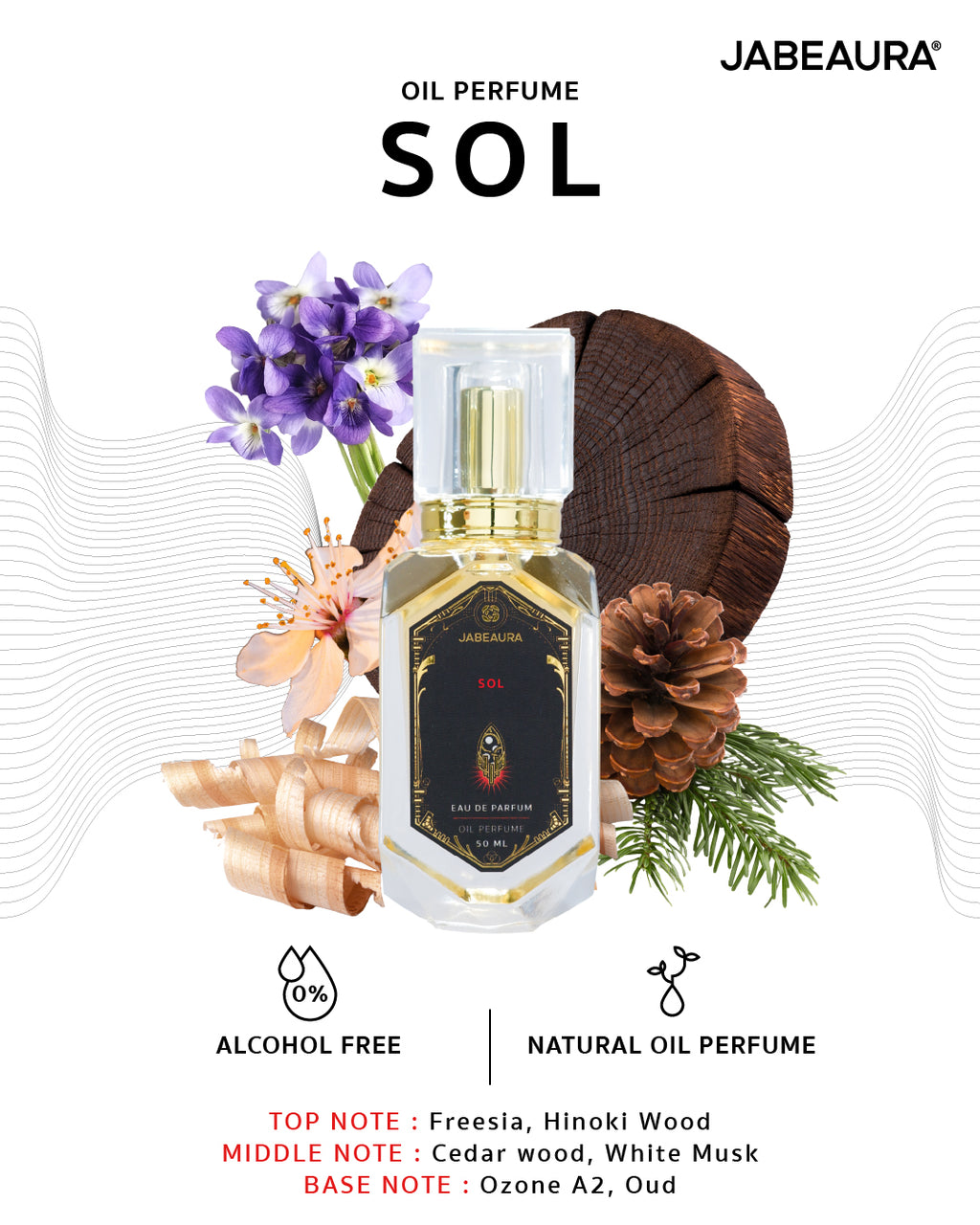 JABEAURA EAU DE PARFUM OIL PERFUME (SOL) 50 ML