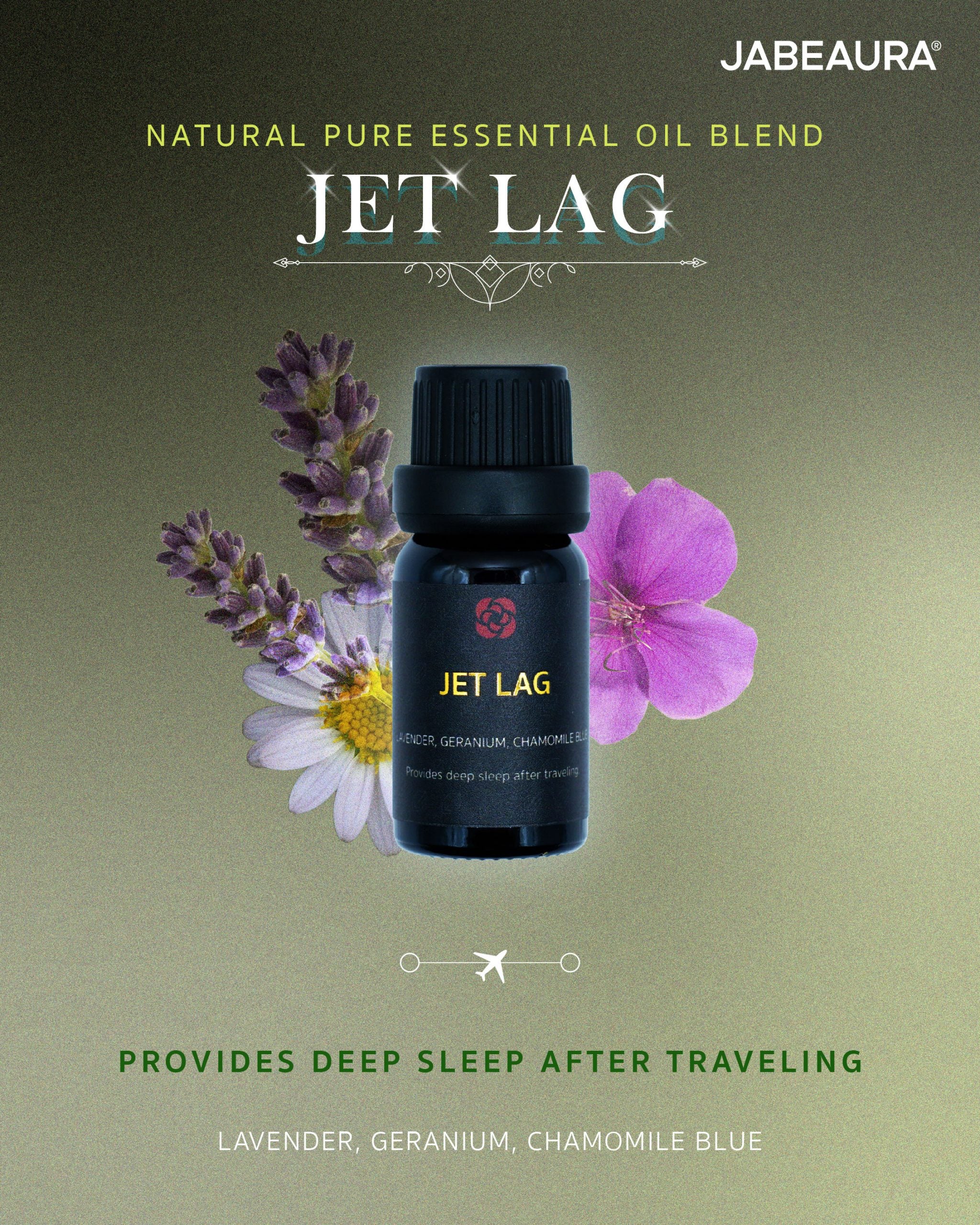 JABEAURA (เจบิวร่า) NATURAL PURE ESSENTIAL OIL BLEND (JET LAG)