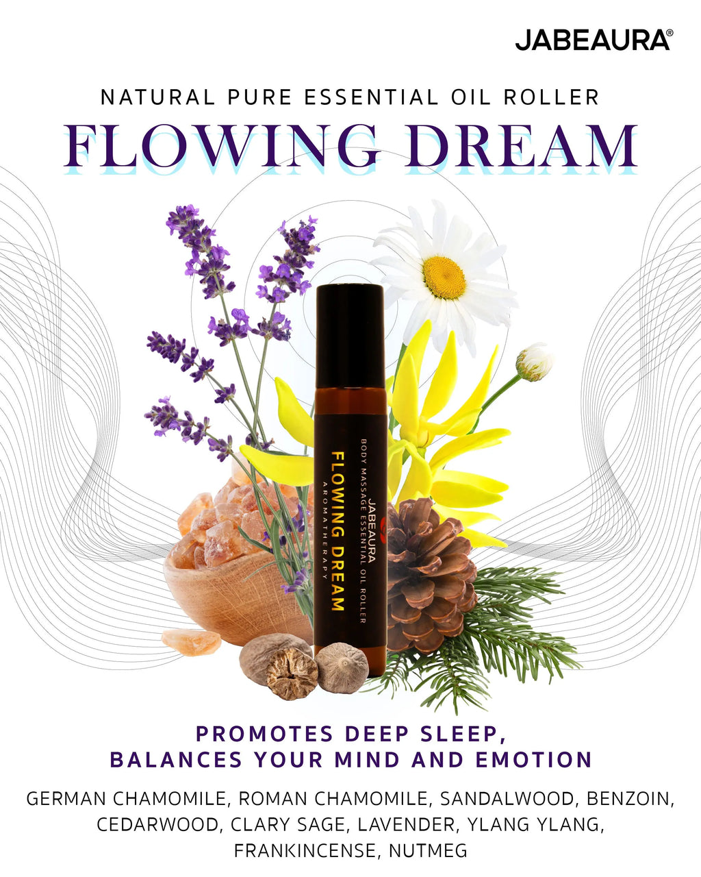 JABEAURA ESSENTIAL OIL ROLLER (FLOWING DREAM) Jabeaura