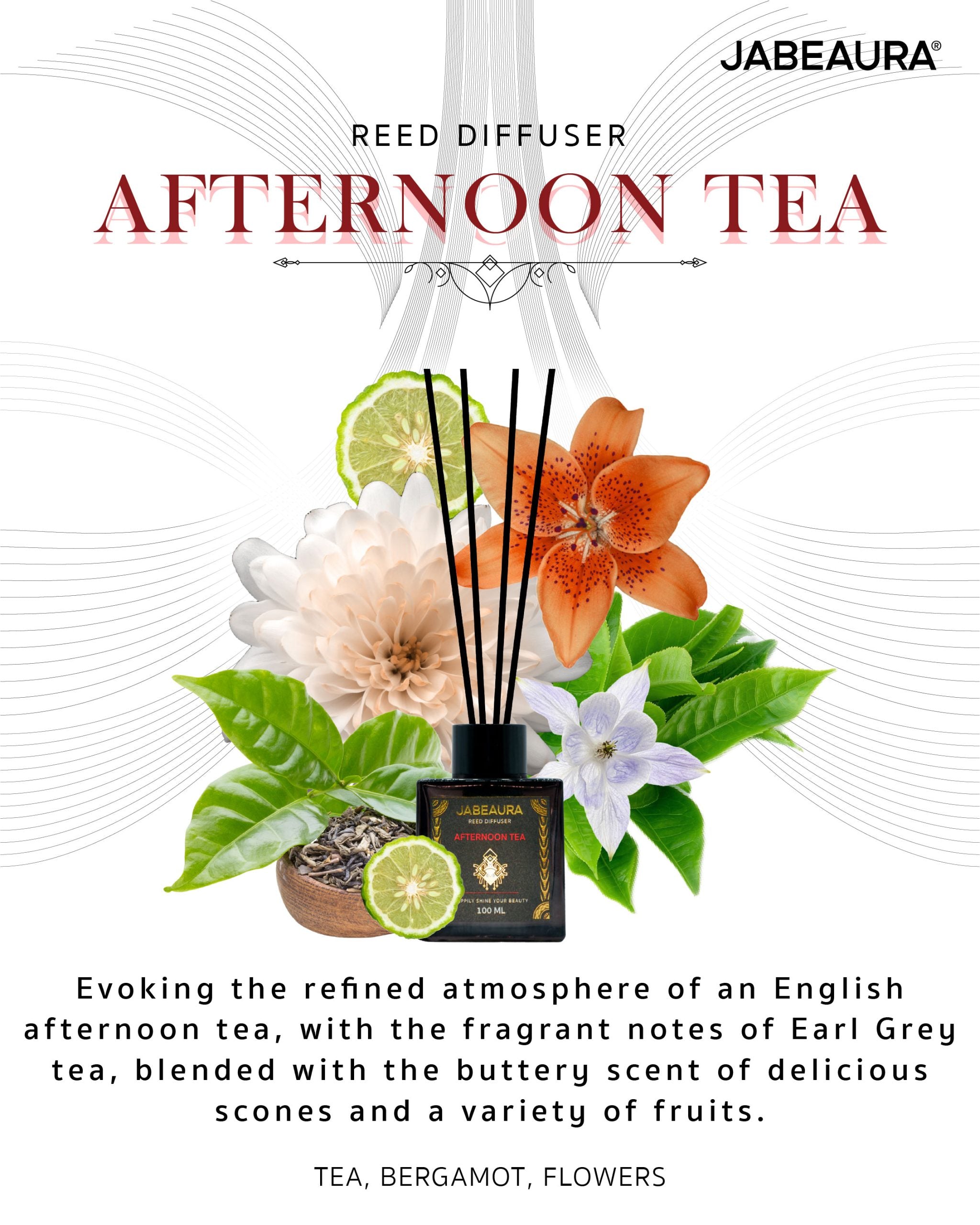 JABEAURA (เจบิวร่า) REED DIFFUSER (AFTERNOON TEA)